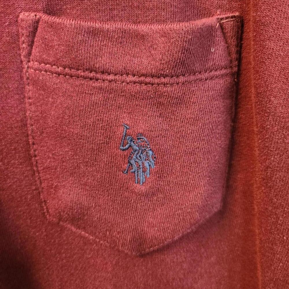 U.S. Polo Assn. Men's Quarter-Zip Pullover, Size Large- Burgundy - Picture 2 of 8